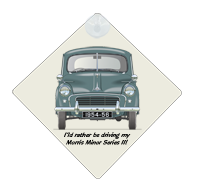 Morris Minor 4dr saloon Series II 1954-56 Car Window Hanging Sign